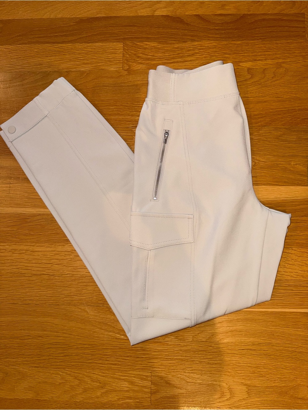 Athleta White Cargo Track Joggers